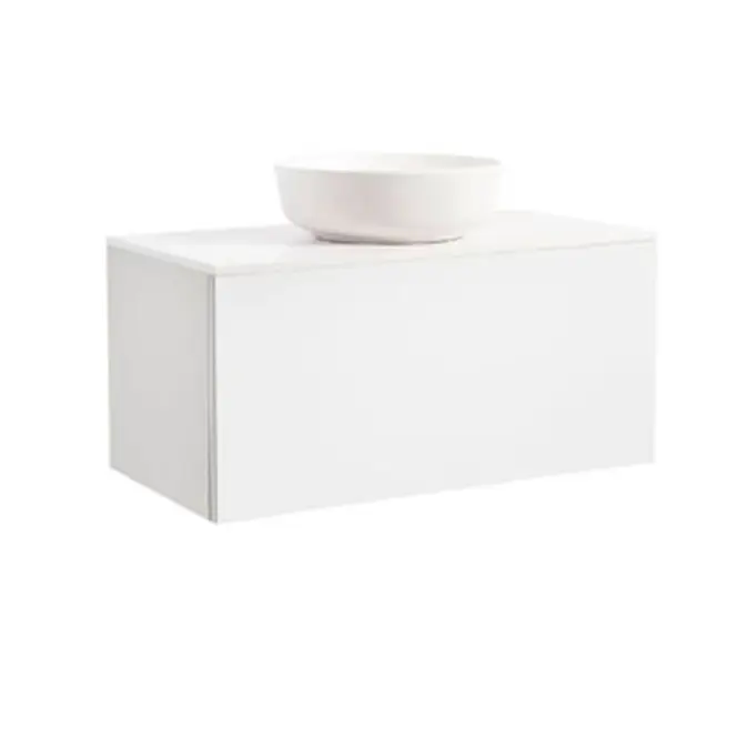 Tvättställsskåp Alterna Ella med Bänkskiva Kvartskomposit och Runt Tvättställ