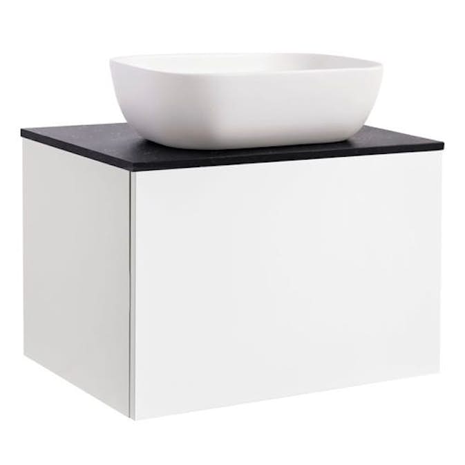 Tvättställsskåp Alterna Ella med Bänkskiva Kvartskomposit och Rektangulärt Tvättställ