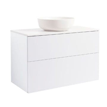 Tvättställsskåp Alterna Isella med Bänkskiva Kvartskomposit och Runt Tvättställ