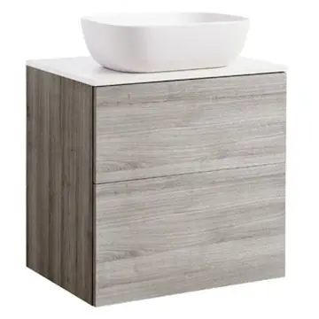 Tvättställsskåp Alterna Isella med Bänkskiva Kvartskomposit och Rektangulärt Tvättställ