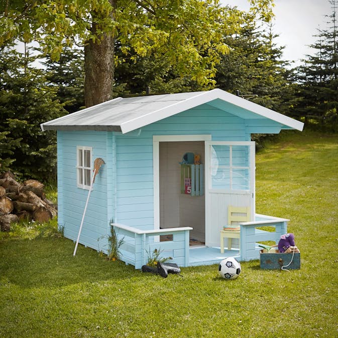 Lekstuga 182 x 161 cm + 72 cm Terrass Obehandlat inkl. Takpapp