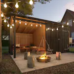 Eldstuga PLUS Nordic 9,5 m2 Med Dubbeldörr