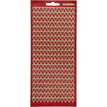 Stickers Creativ Company med Motiv Hjärtan 10x23 cm 1 Ark