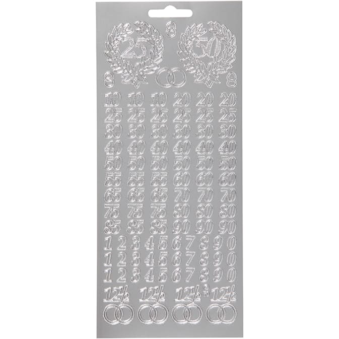 Stickers Creativ Company Jubileum 10x23 cm 1 Ark