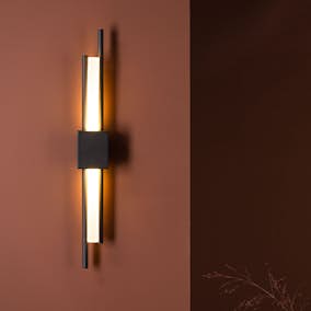 Inomhus Vägglampa Venture Home Clermont Svart/Vit Järn & Akryl