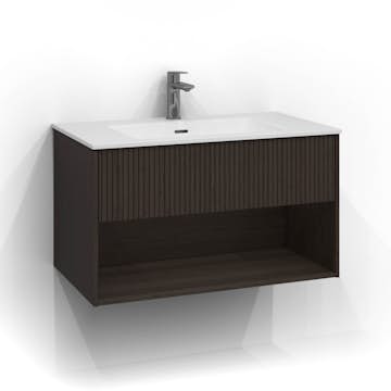 Tvättställsskåp Svedbergs Epos 80x45 1 Låda och Öppen Förvaring