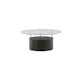 Soffbord Venture Home Bovall Runt Vardagsrumsbord i Svart Ask & Glas
