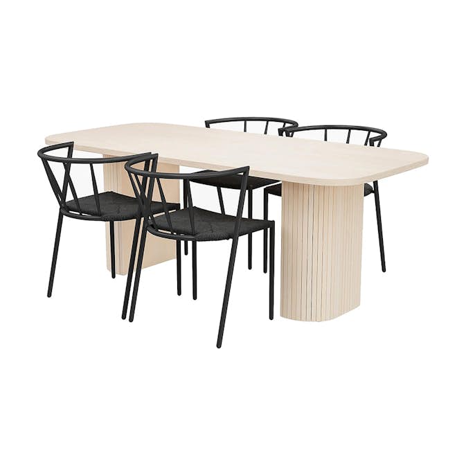 Matgrupp In Living Kopparbo med 4 st Winston stolar