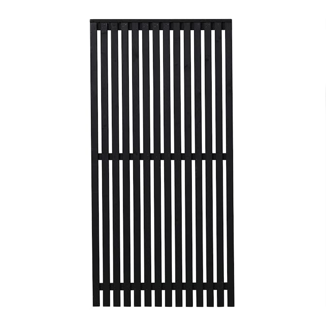 Staket PLUS Sendai Grundmålad Svart 90×180 cm