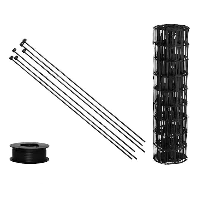 Villastängsel Hortus 100x100 mm Svart, 25 m Outlet