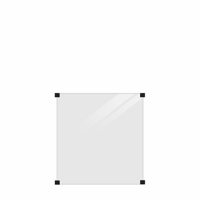 Glasstaket PLUS Rökigt Gråsvart 90 x 91 cm