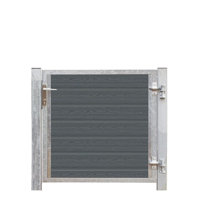 Artura kompositgrind högervänd - 99x95 cm + 16 cm stolpar