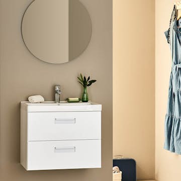 Tvättställsskåp Noro Relounge Vit Med Tvättställ