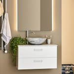 Tvättställsskåp Noro Relounge Vit Med Bänkskiva Ljus Marmor