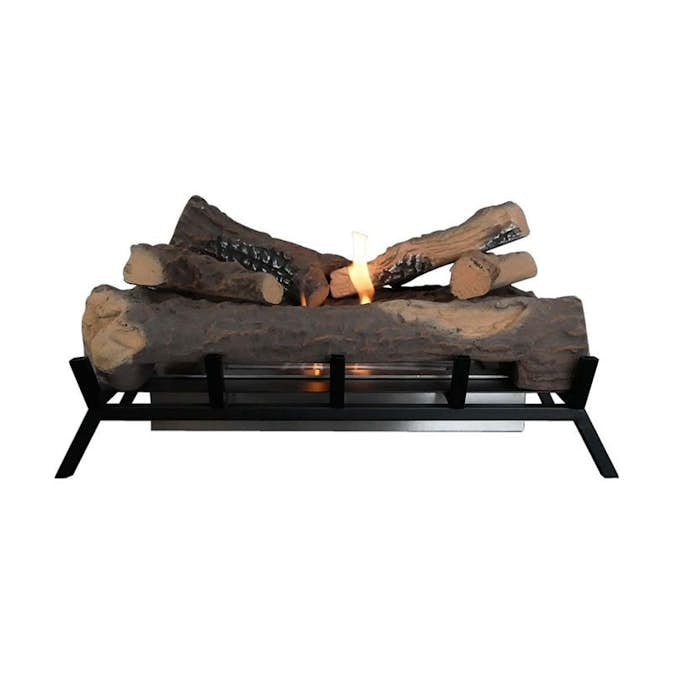 Keramisk Ved Cach Fires med Vedställ