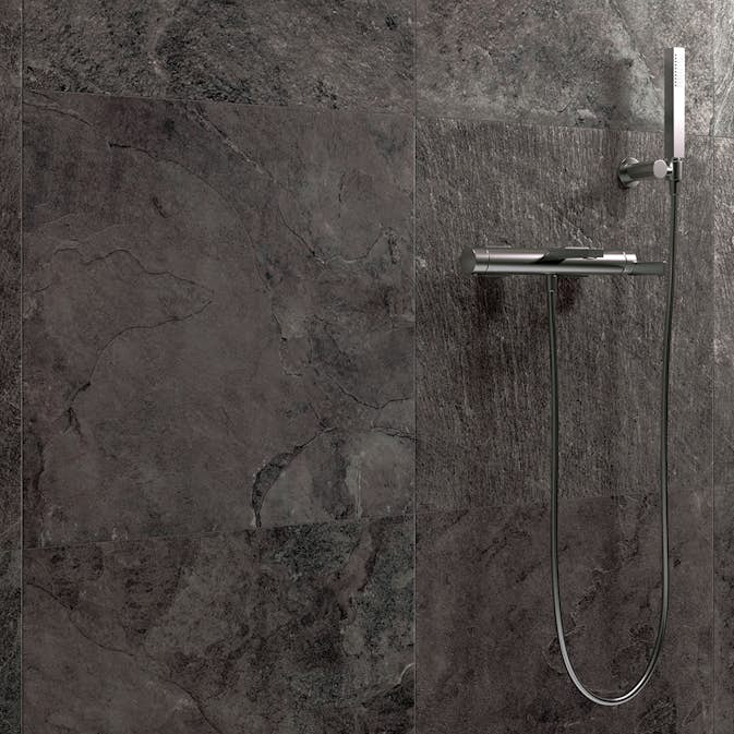 Klinker Höganäs Kakel Blackboard Anthracite Retiff 30x60 cm