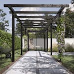Pergola PLUS Cubic Dubbel 3 Moduler inkl. Tokyo Staket