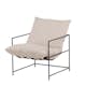 Fåtölj Venture Home Sedalia Beige Linne med Svart Minimalistisk Stålstomme