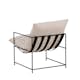 Fåtölj Venture Home Sedalia Beige Linne med Svart Minimalistisk Stålstomme