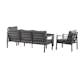 Loungegrupp Comfort Garden Ariany Utemöbler i Svart Aluminium