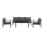 Loungegrupp Comfort Garden Ariany Utemöbler i Svart Aluminium