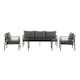 Loungegrupp Comfort Garden Ariany Utemöbler i Svart Aluminium