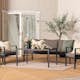 Loungegrupp Comfort Garden Ariany Utemöbler i Svart Aluminium