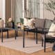Loungegrupp Comfort Garden Ariany Utemöbler i Svart Aluminium