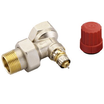 Ventilhus Danfoss Vinkel RA-N Med Nippel & Mutter