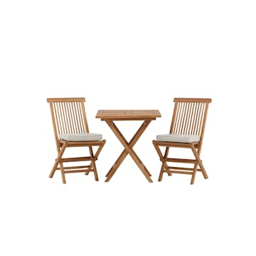 Matgrupp Venture Home Kenya Fällbord med 2 Kenya Fällstolar