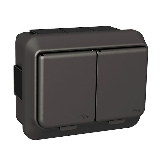 Vägguttag Schneider Electric Exxact Utanpåliggande