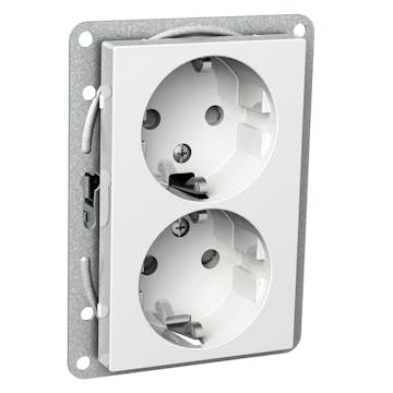 Vägguttag Schneider Electric Exxact 12 mm