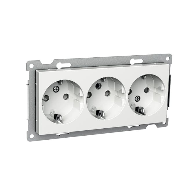Vägguttag Schneider Electric Exxact 3-vägs