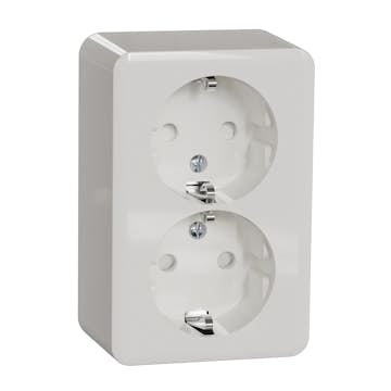 Vägguttag Schneider Electric Exxact 2-vägs