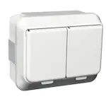 Vägguttag Schneider Electric Exxact Utanpåliggande