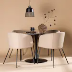 Matgrupp Venture Home Glade Ø 100 cm med 4 Berit Stolar