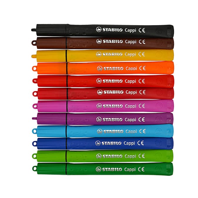 Tuschpennor Stabilo Cappi 12 Färger