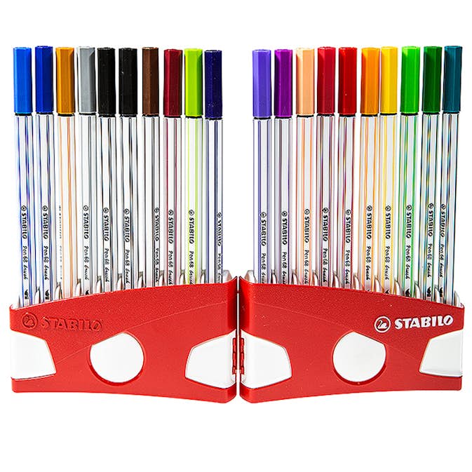 Tuschpennor Stabilo Brush 20 Pennor