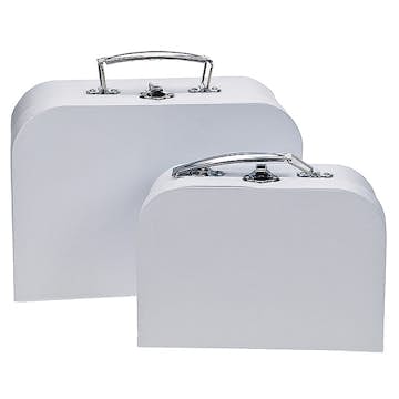 Pappkoffertar ABA Skol Vita 2 Olika