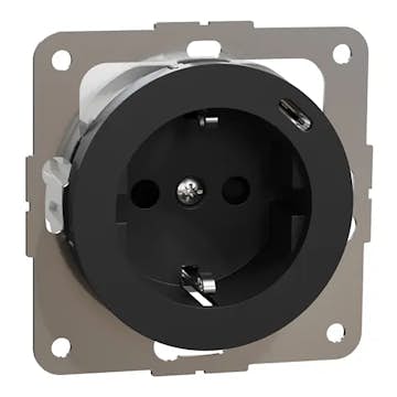 Vägguttag Elko One USB 1-vägs Jordat med Snabbanslutning