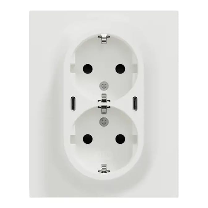 Vägguttag Elko One USB 2-vägs Jordad Skruvanslutning