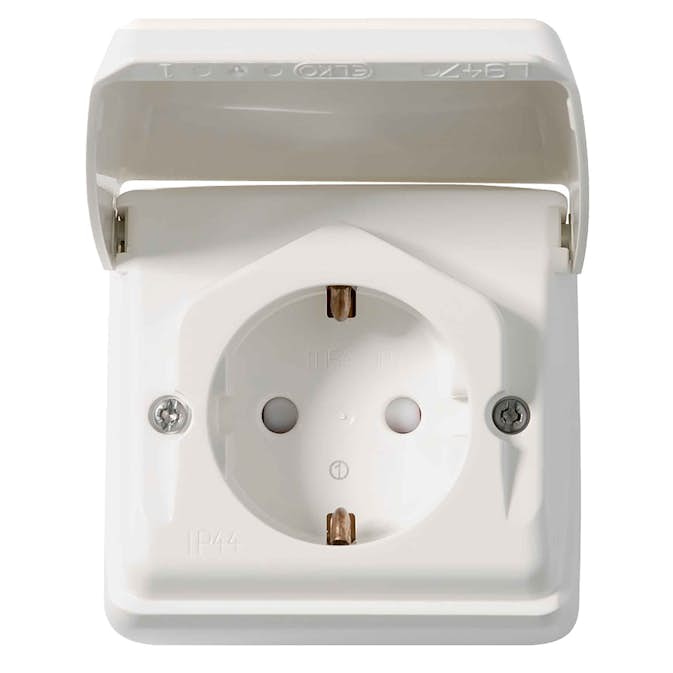 Vägguttag Elko 1-Vägs IP44