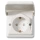 Vägguttag Elko 1-Vägs IP44