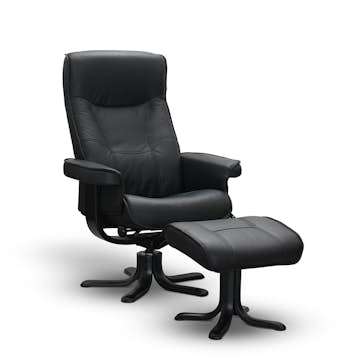 Snurrfåtölj Hagagruppen Bonn med Fotpall