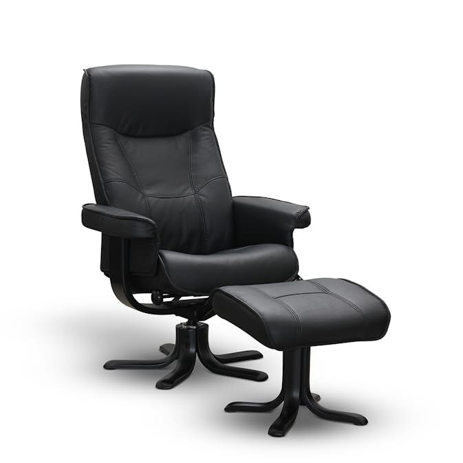 Snurrfåtölj Hagagruppen Bonn med Fotpall