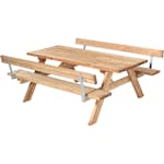 Utebord-/Bänkset PLUS Thermowood Med 2 Ryggstöd