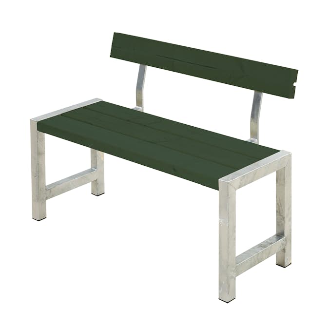Trädgårdsbänk PLUS Café med Ryggstöd 127 cm Grön