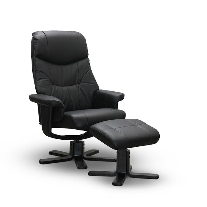 Snurrfåtölj Hagagruppen Bremen med Fotpall