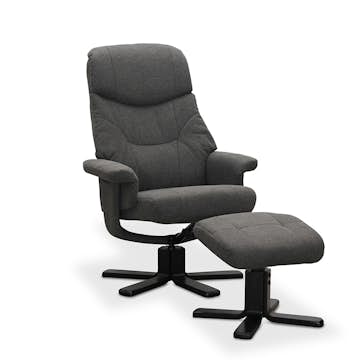 Snurrfåtölj Hagagruppen Bremen med Fotpall