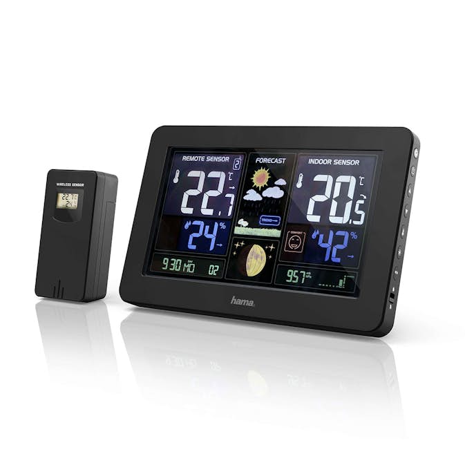 Väderstation Hama Premium Trådlös Termometer med WiFi & Multigivare Svart